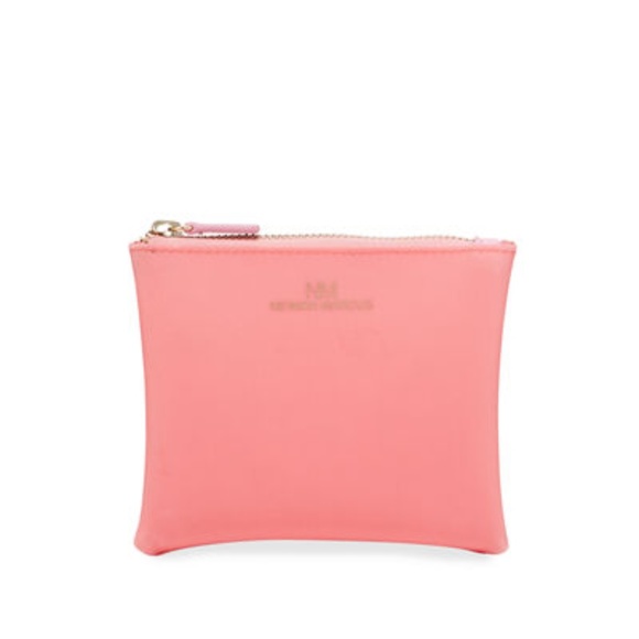 Neiman Marcus Handbags - New Neiman Marcus Pink Vinyl Small Flat Pouch